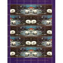 1980 - Grønland - Julemærkeark Isbjørne - Frimærke - Postfrisk.